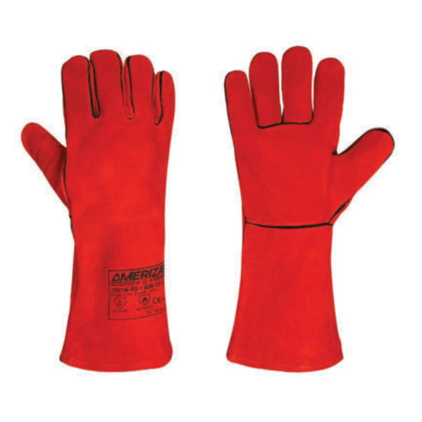 Distributor of Ameriza 1001W-RD/ASK-2014 RD Leather Welding Gloves in UAE