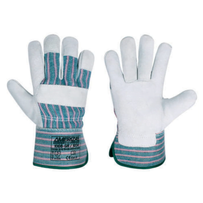 Distributor of Ameriza 1008-GR/1034 Single Palm Leather Rigger Gloves in UAE