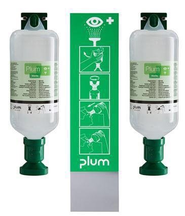 Distributor of Plum 4708 Eyewash Station with 2 x 1000ml Eyewash Bottle in UAE