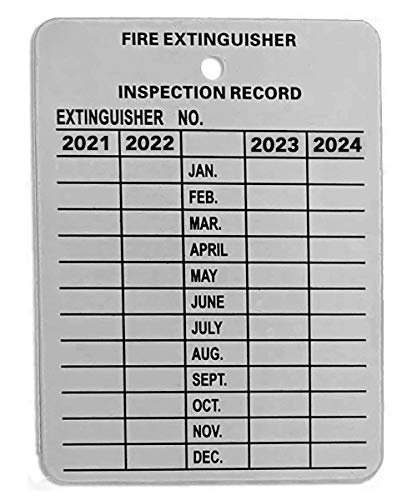 Distributor of Aluminium Fire Extinguisher Inspection Tag in UAE