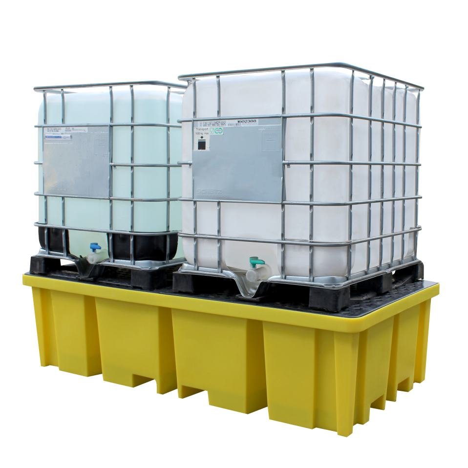 Distributor of Romold BB2FW IBC Spill Pallet with 4-Way Forklift Access in UAE