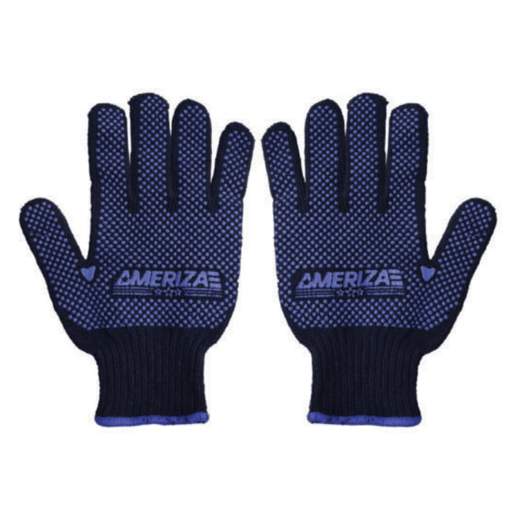 Distributor of Ameriza Blue KNDDA Double Side Dotted Gloves in UAE