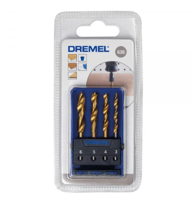 Distributor of Dremel 26150636JA 636 Wood Drill Bit Set 4Pcs in UAE