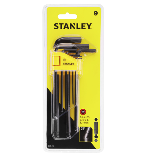 Distributor of Stanley 69-256 9Pcs Hex Key Set L/Arm Ball in UAE