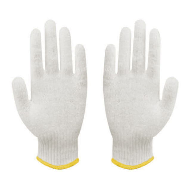 Distributor of Ameriza BW840 Bleach White Cotton Knitted Gloves in UAE