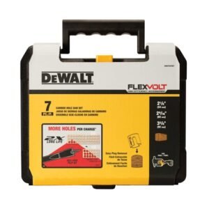 Distributor of Dewalt DWAFV07SET 7 Pcs Carbide Wood Drilling Hole Saw Kit in UAE