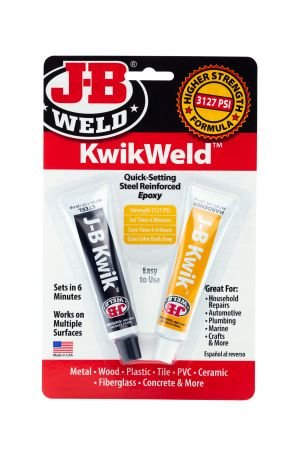 Distributor of J-B Weld 8276 KwikWeld Quick Setting Steel Reinforced Epoxy in UAE