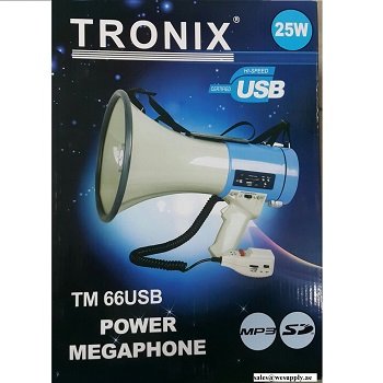 Distributor of Tronix TM-66 25 Watts Power Megaphone with Siren in UAE