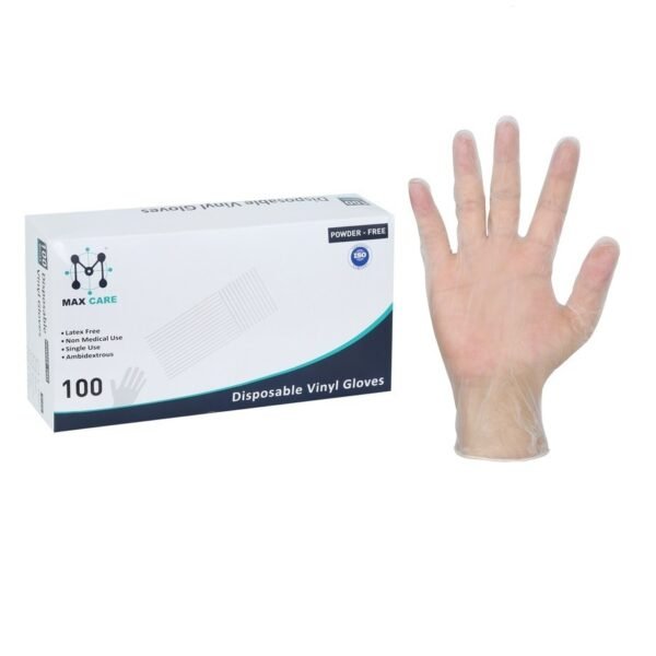 Distributor of Max Care Disposable Vinyl Examination Gloves in UAE