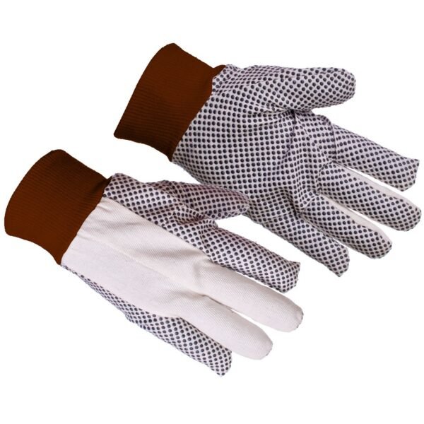 Distributor of Double Layer Dotted Gloves with Brown Cuff in UAE