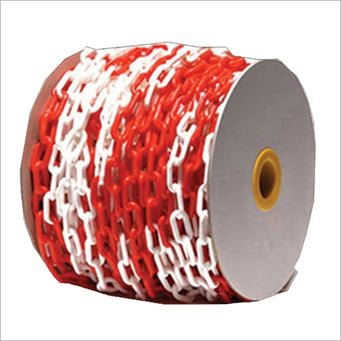 Distributor of Red & White Plastic Chain 6mm x 20 Meter in UAE