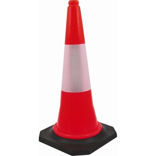 Distributor of Reflective Traffic Safety Cone with Rubber Base in UAE